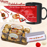 Rakhi Chocolate Hamper with Black Mug