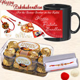 Rakhi Chocolate Hamper with Black Mug